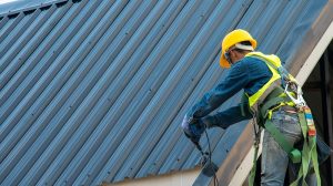 commercial-roofer-drilling